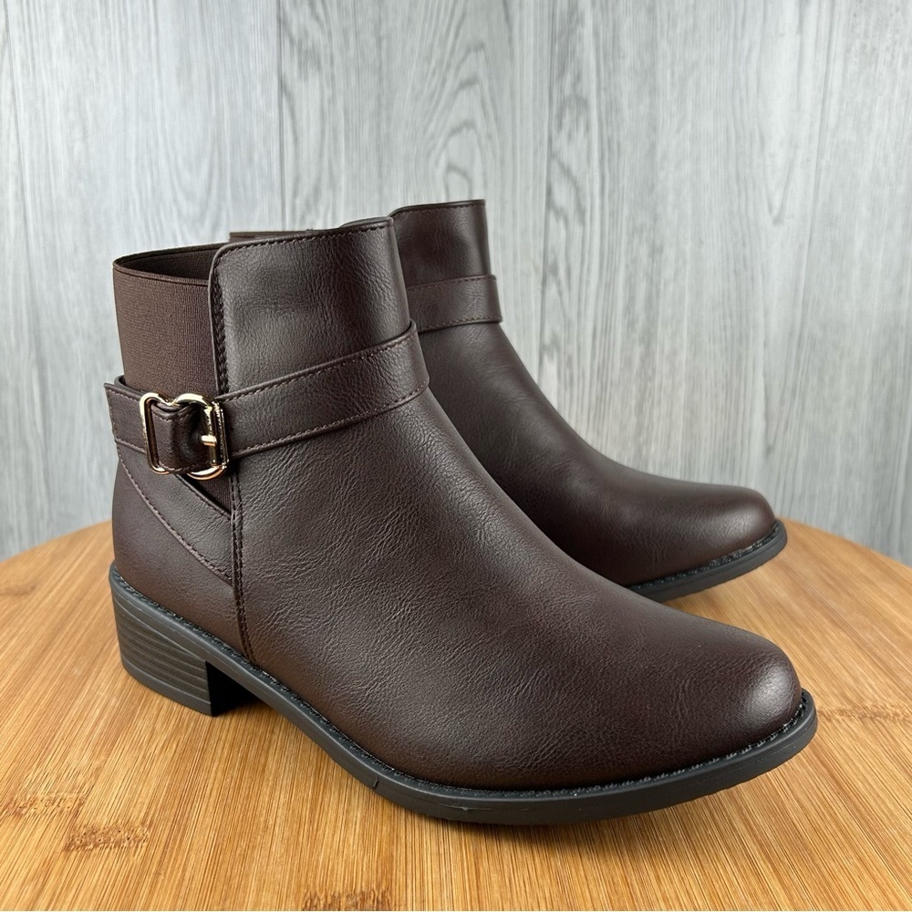 Brown Ankle Boots with Buckle - Picture 10 of 11